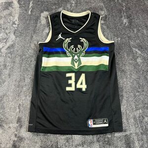 Nike Swingman Milwaukee Bucks Giannis Antetokounmpo Jersey Black #34 Sz M